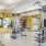 a gym with treadmills